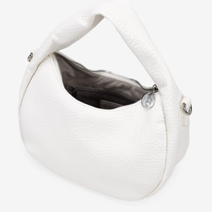 Bolso pequeño blanco con cremallera