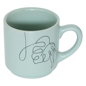 Rack 4 mugs Visage L8,8xp7,2xH25,5cm