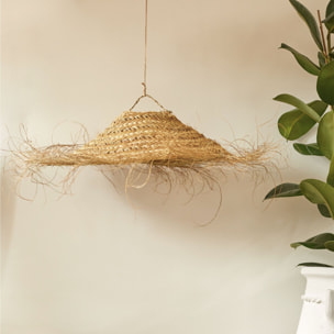 Abat-jour parasol Doum fibre de palmier - Naturel