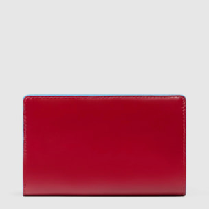 Piquadro Portefeuille femme en cuir avec porte-monnaie, porte-cartes de crédit et protection RFID