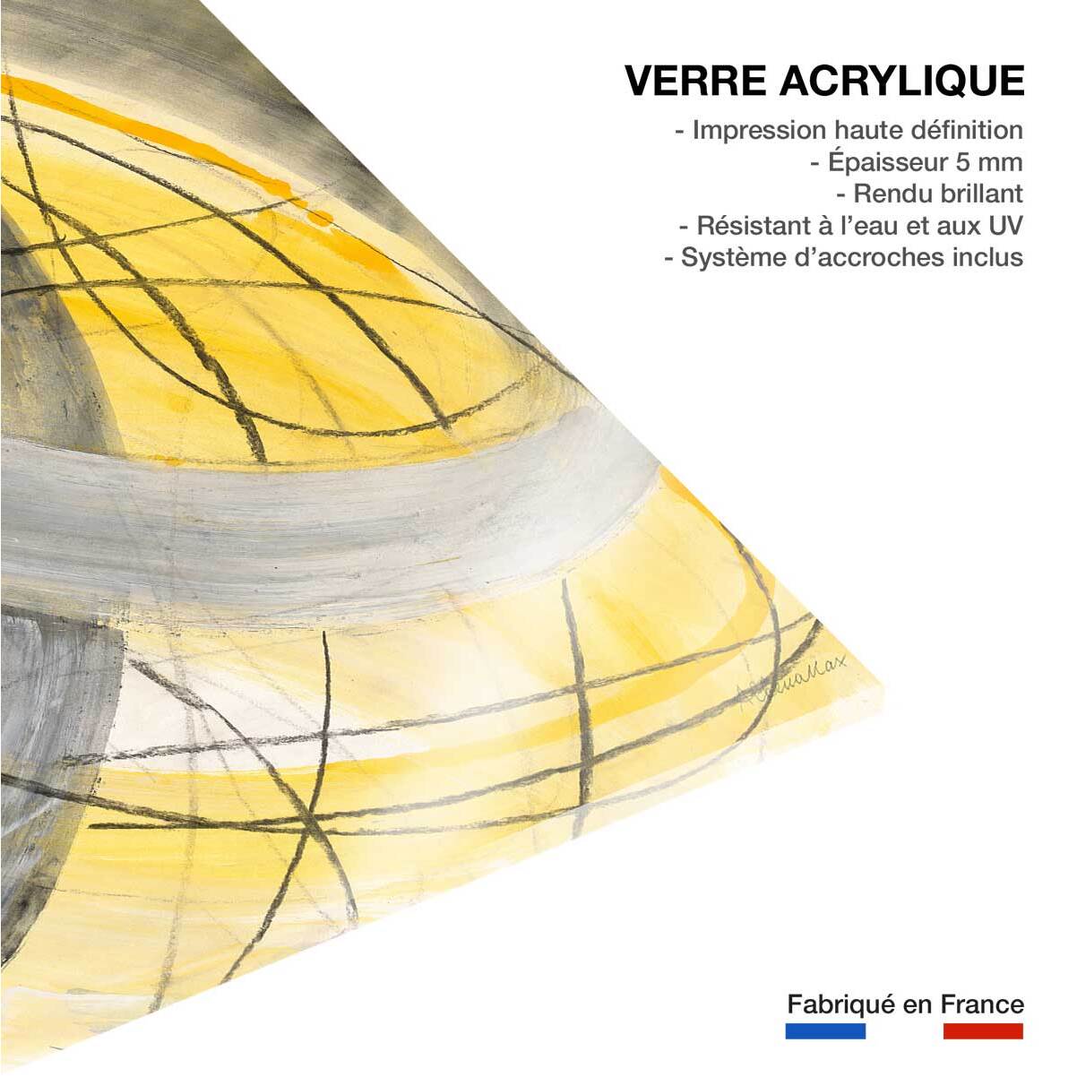 Tableau yellow signal Tableau plexiglas