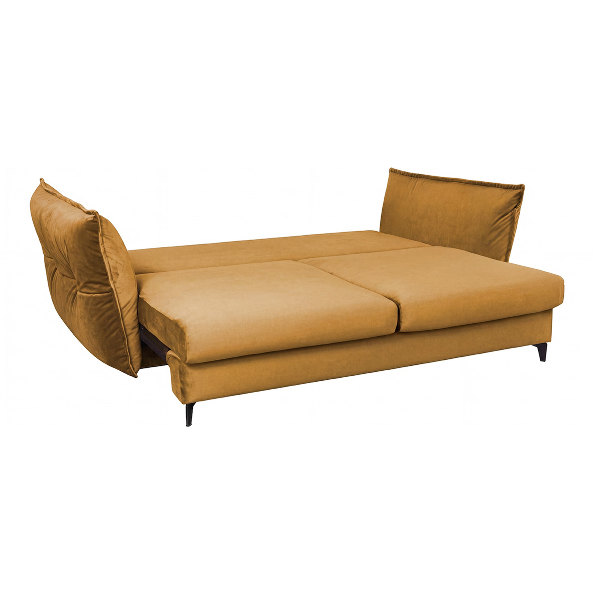 Canapé Velours Droit Convertible Verduro - 3 Places