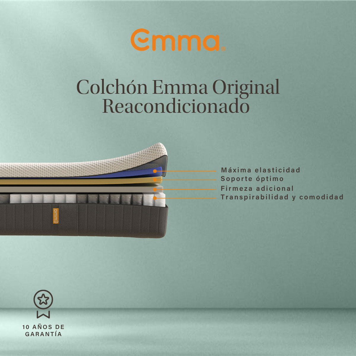 Colchón Original Reacondicionado  | Muelles y espuma viscoelástica | 25cm