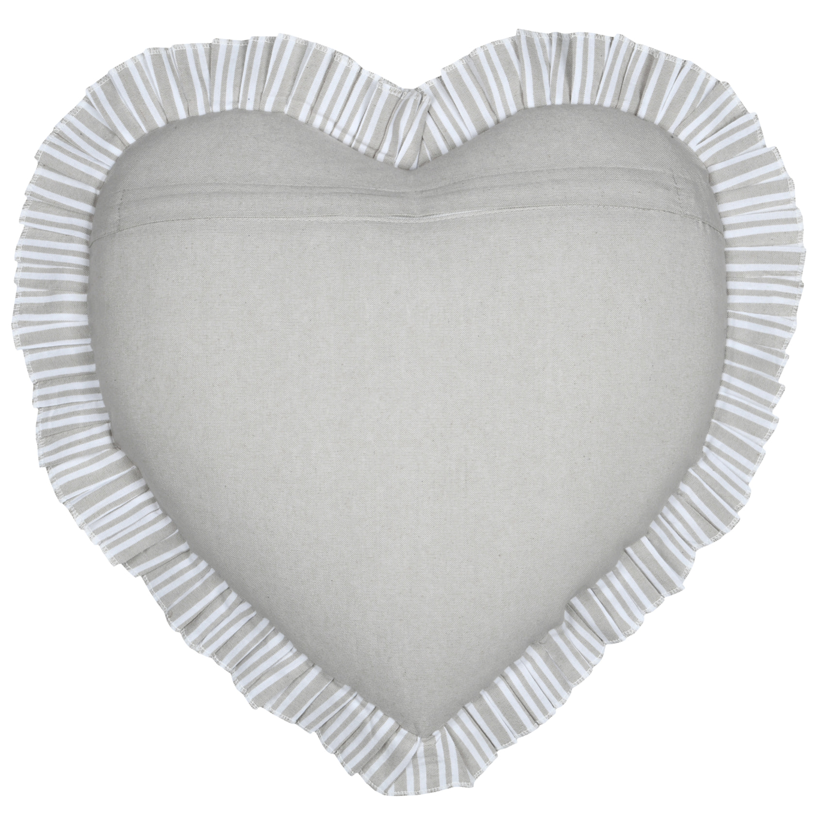 Coussin décoratif romantique en forme de coeur - Gris