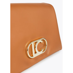 Tracolla effetto pelle con tre scomparti e patta