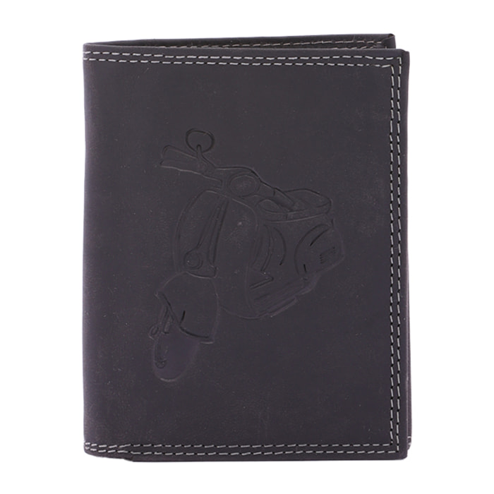 Portafoglio  da uomo In Vera pelle Made in Italy 10x13x3 cm