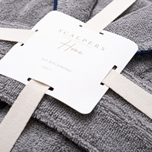 Albornoz s/m 100% algodón 360gsm gris scalpers home