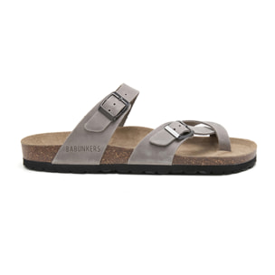 SANDALIA BABUNKERS GRIS