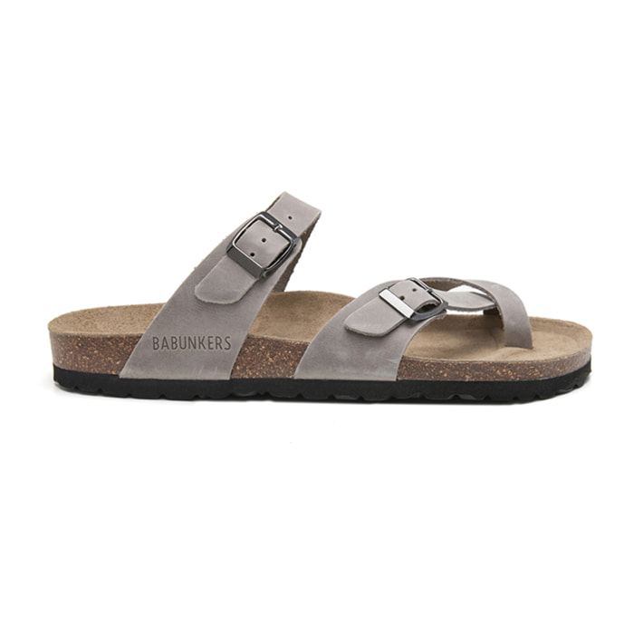 SANDALIA BABUNKERS GRIS