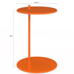 Tables d'appoint Léante métal orange - lot de 2