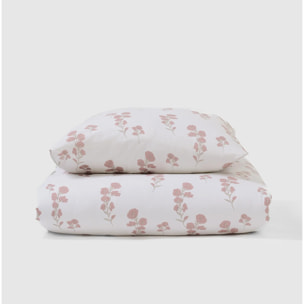 Funda nórdica algodón nundia topo/rosa keike