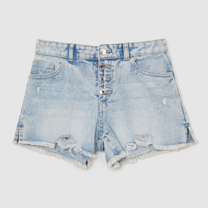 Pantaloncini di jeans con strappi