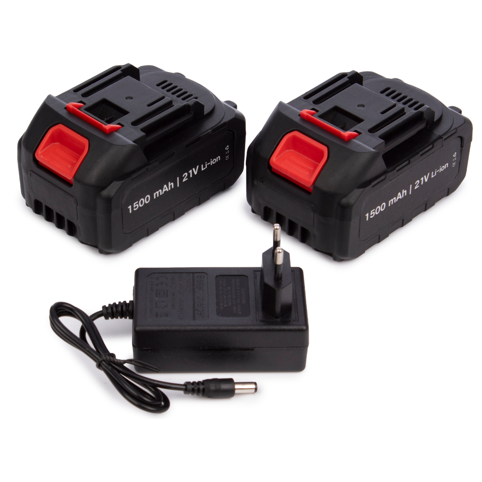 Desbrozadora de 21 V con 18000 rpm, 650 W de potencia y doble batería de 15.000 mAh, con mango articulad y 3 cuchillas.