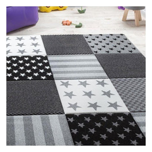 Tapis enfant tissé motif géométrique HUMU