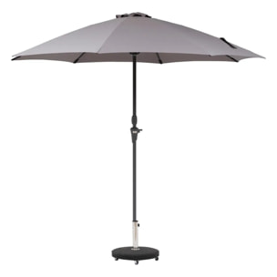 Parasol droit rond Sisko Ardoise