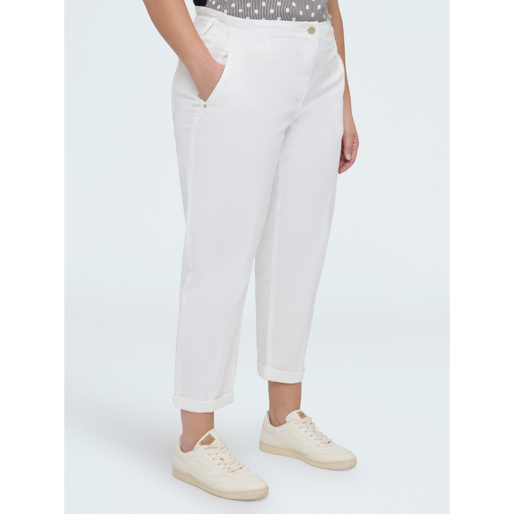 Fiorella Rubino - Pantalones Balloon de algodón - Blanco