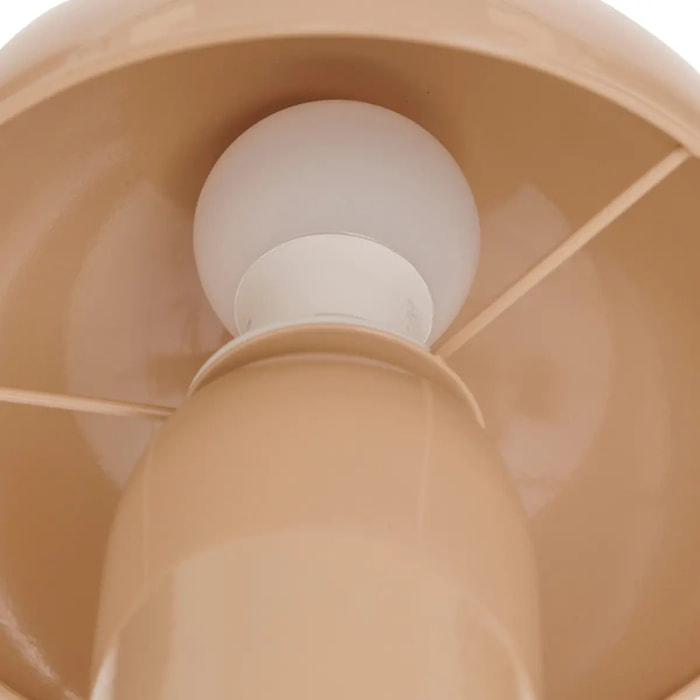 Lampe champignon secteur Lito beige H24,5cm