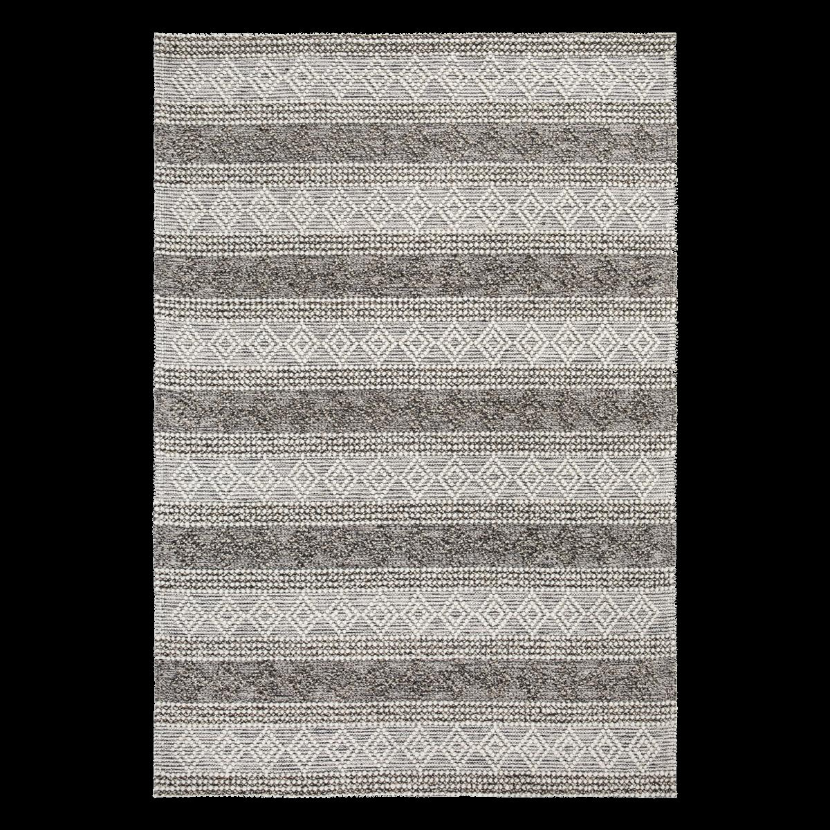 Tapis salon et chambre tissé en laine motif ethnique NIJO