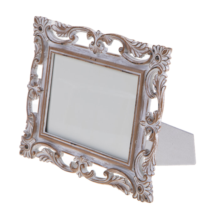 Porta foto smerlato tessuto teddy - 10xH16x2cm - Pezzi 3 - Bianchi Dino SpA