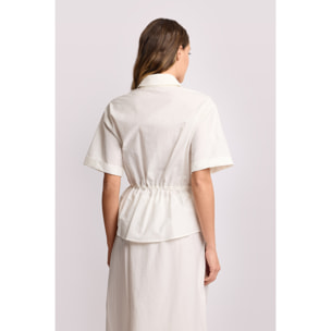 Kocca - Camicia con coulisse Donna, Tinta unita, Colletto di camicia
