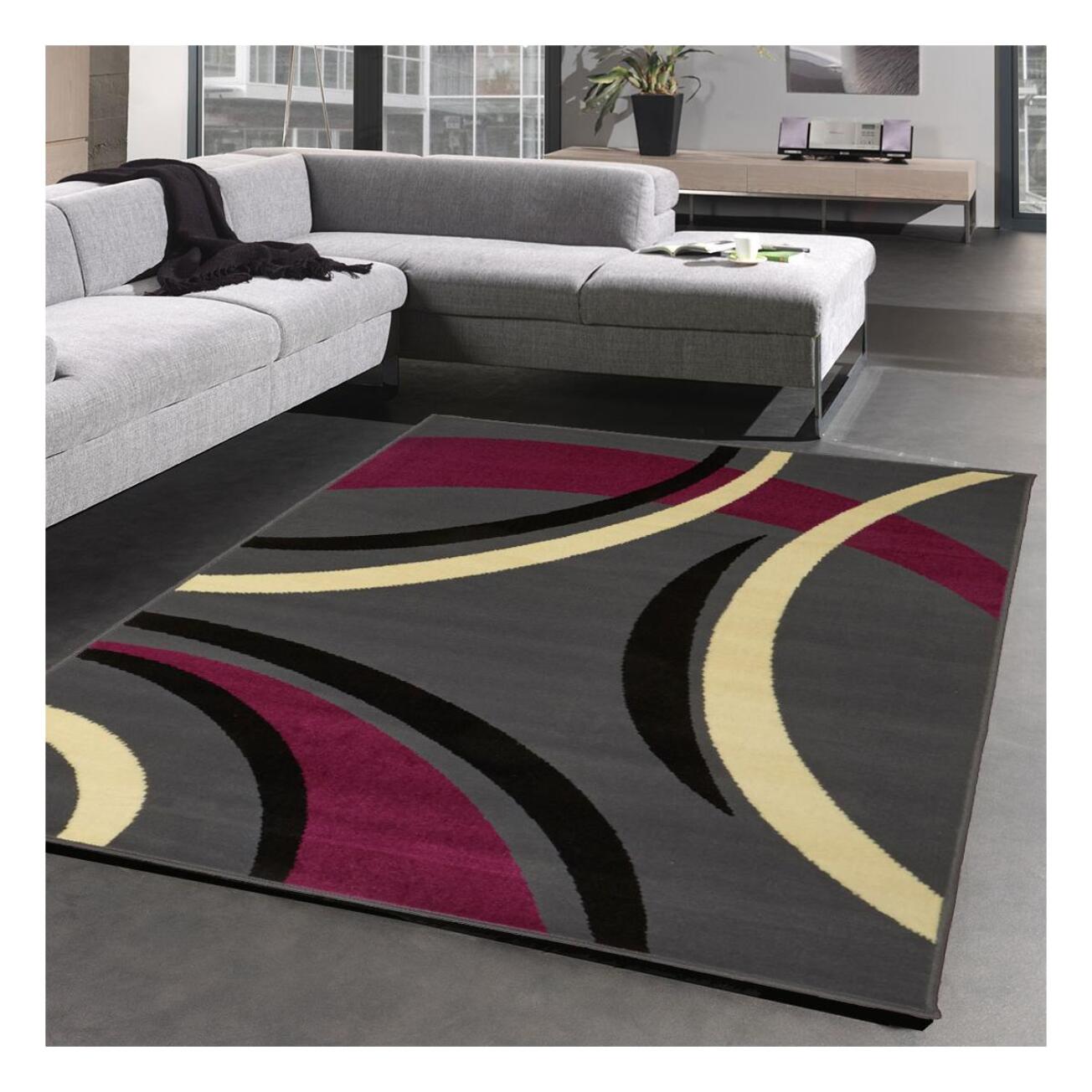 Tapis salon et chambre tissé motif rond SAILIN