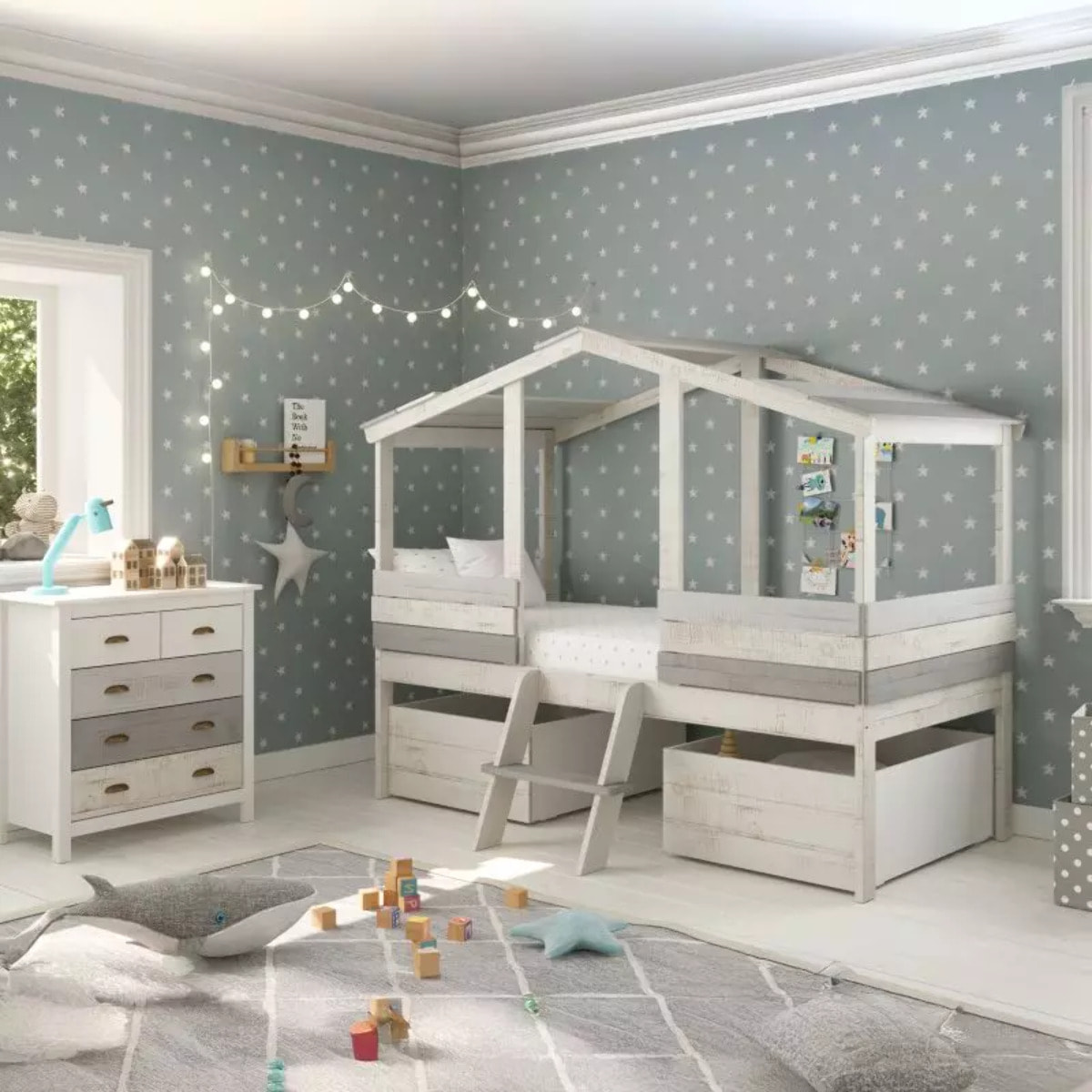 Pack 2 cajones Iliada Blanco - Vintage White