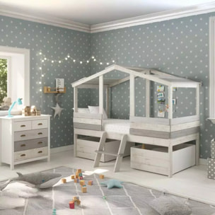 Pack 2 cajones Iliada Blanco - Vintage White