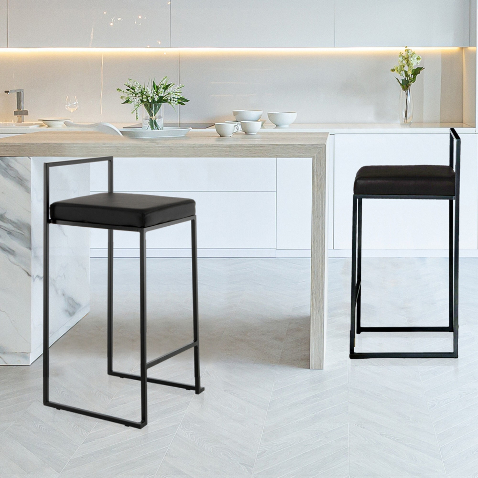 ORESTELUCHETTA Set 2 Sgabelli DALE BLACK HOME