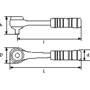 Cliquet 1/4' chantier SAM - R157B