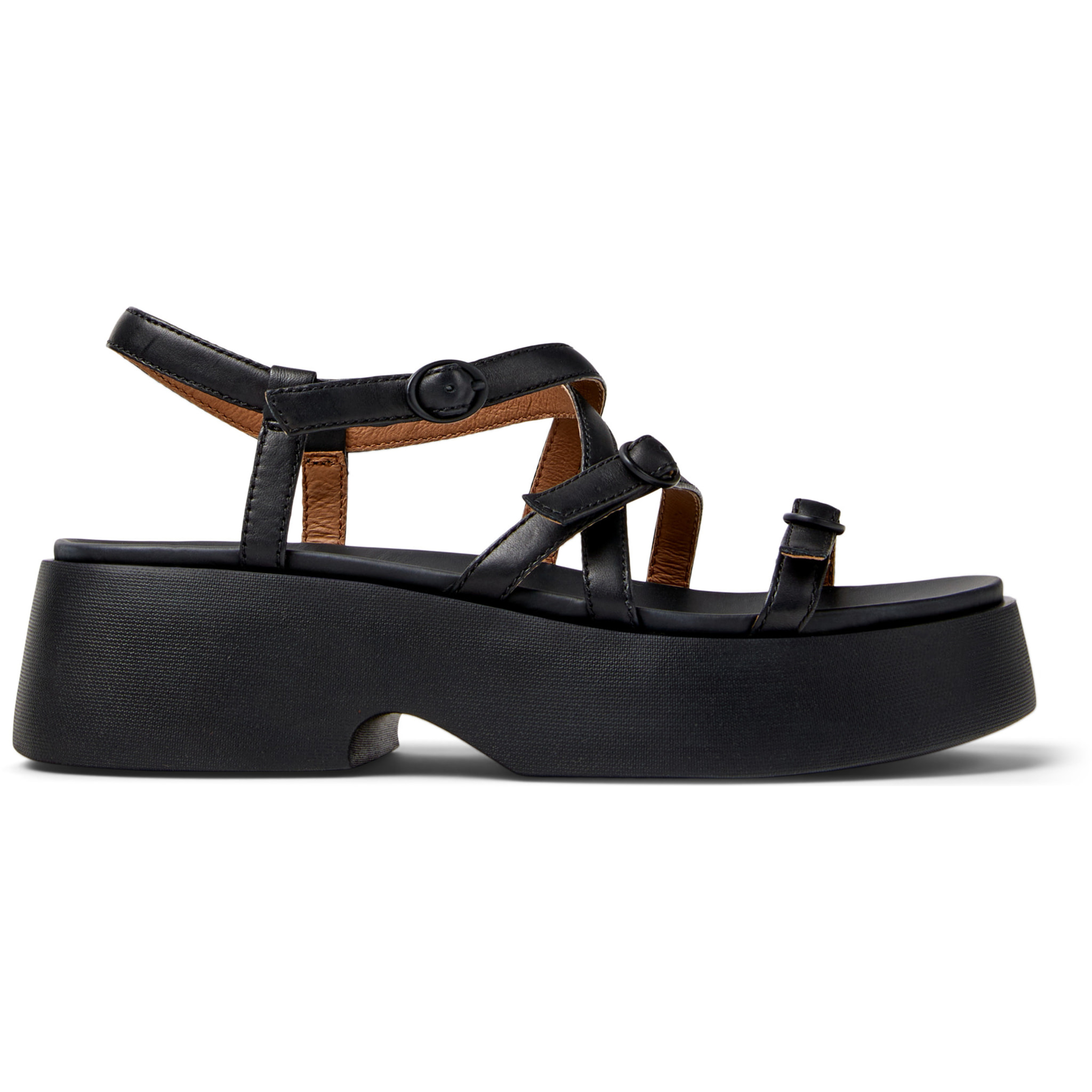 Sandalias - CAMPER Tasha - Negro - Cuero liso