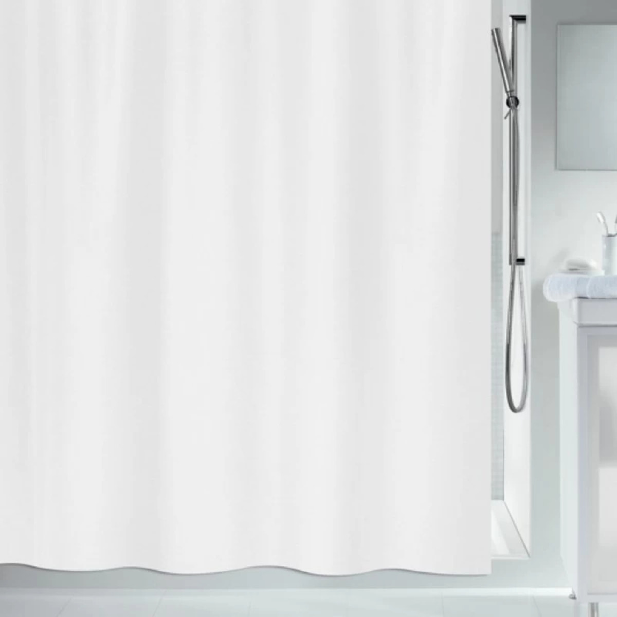 Spirella Rideau de douche Polyester PRIMOBIO ACTIVE 240x180cm Blanc