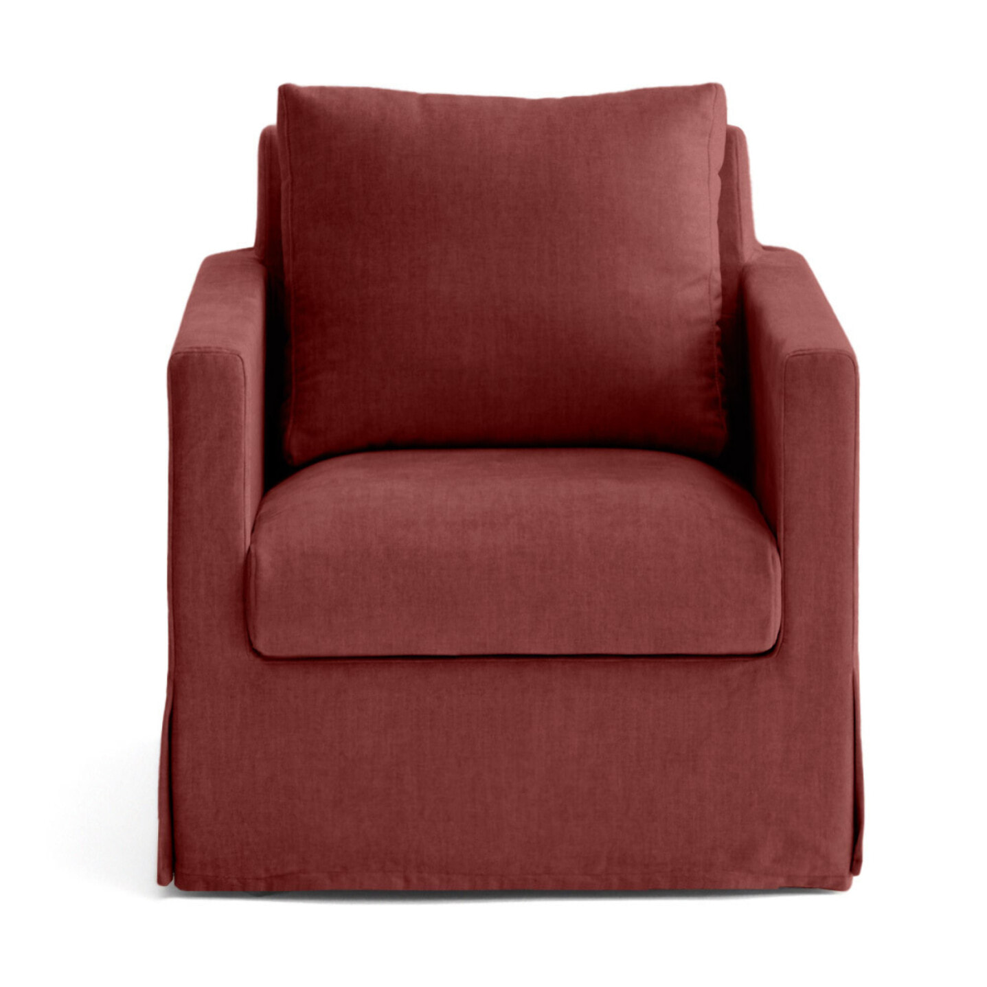 Serena - housse en velours pour fauteuil - Bordeaux