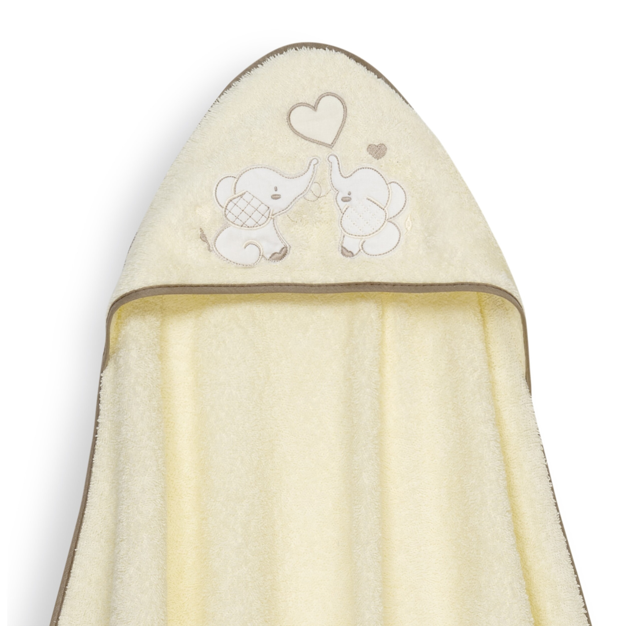 Capa Baño 1X1 Mod Parejita Elefante+Gorro Beig