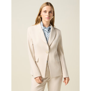 Oltre - Blazer misto viscosa - Beige