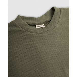 Pijama canalé raya ancha verde cacería
