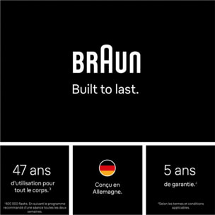 Epilateur lumière pulsée BRAUN IPL PL5431 4 têtes, 1 rasoir Gillette Venus, pochette