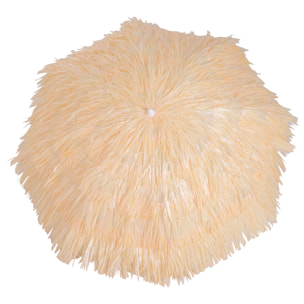 Parasol de plage jardin design hawai 160 cm raphia artificiel beige