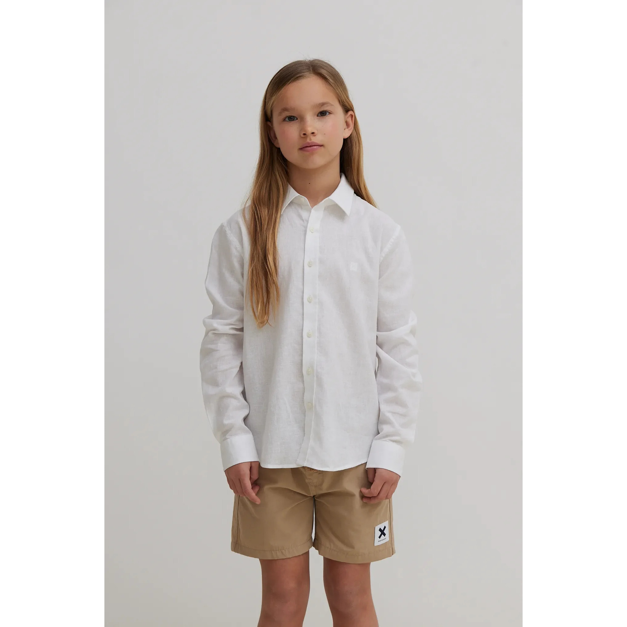CAMISA KIDS DE LINO BLANCA