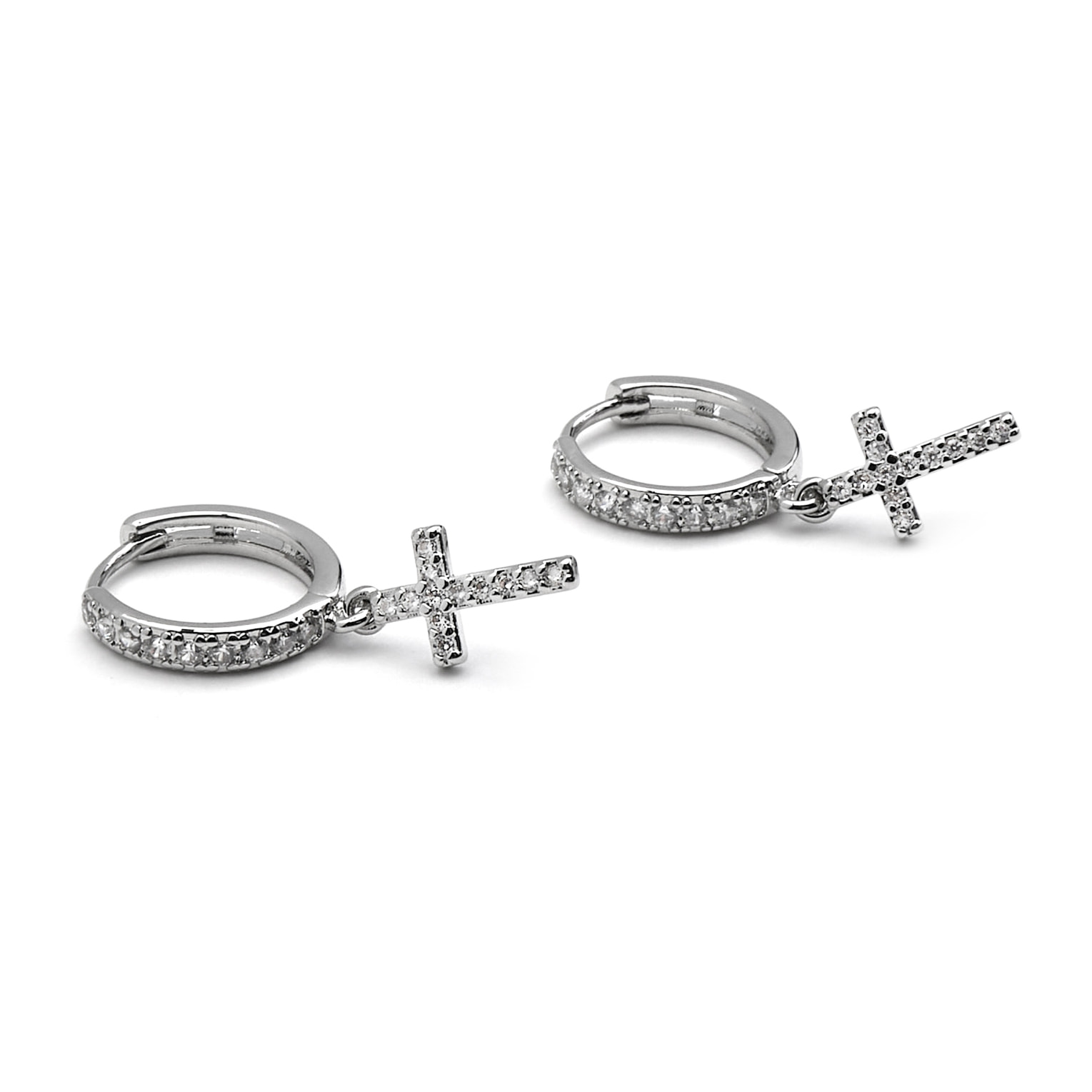 Pendientes con Circonita Brillante acabado plata