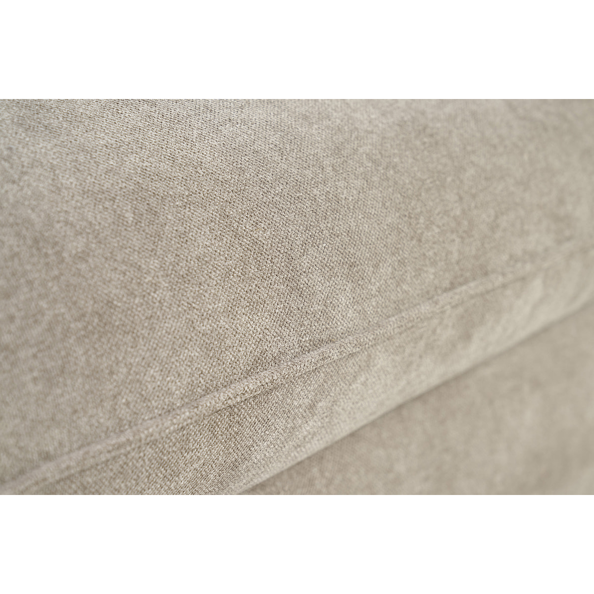 Canapé convertible 3 places en tissu effet velours taupe avec matelas 12 cm ARMAND