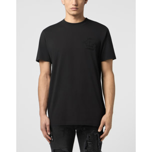 PHILIPP PLEIN Round Neck T-Shirt Raw Edge Monogram Monogram