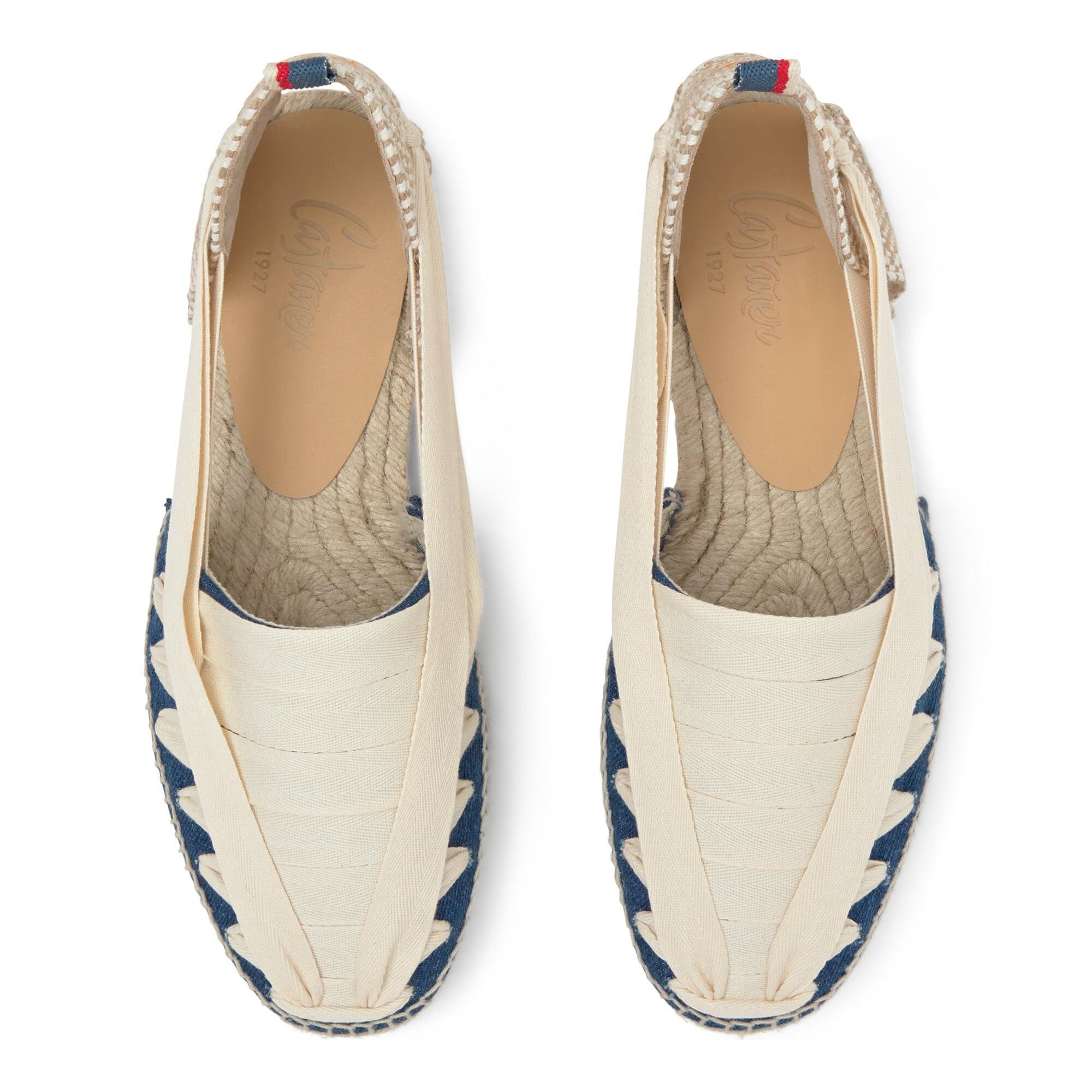 Alpargata plana embetada Norman en denim