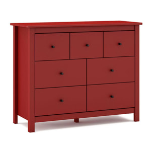Cómoda Sail 7 cajones Crimson Red