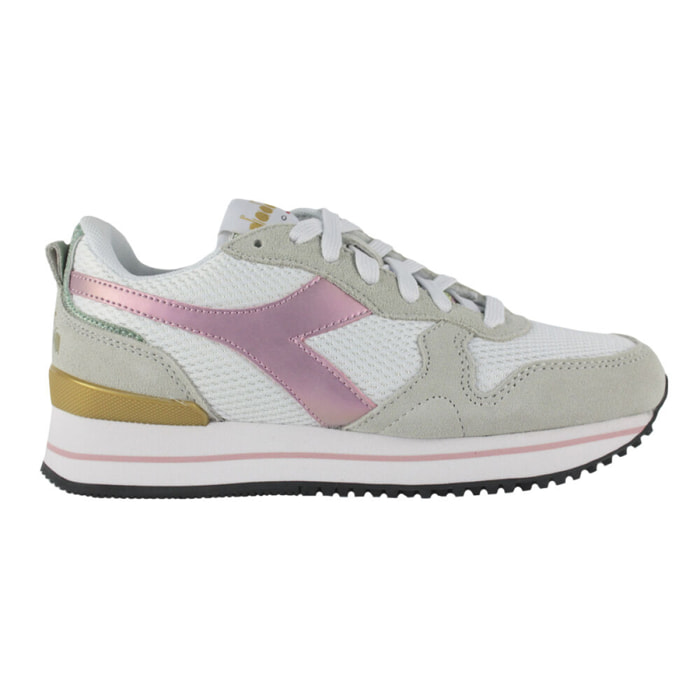 Zapatillas Sneaker para Mujer - DIADORA Olympia platform glitter rainbow wn 101.178330 01 C3113 White/Pink lady