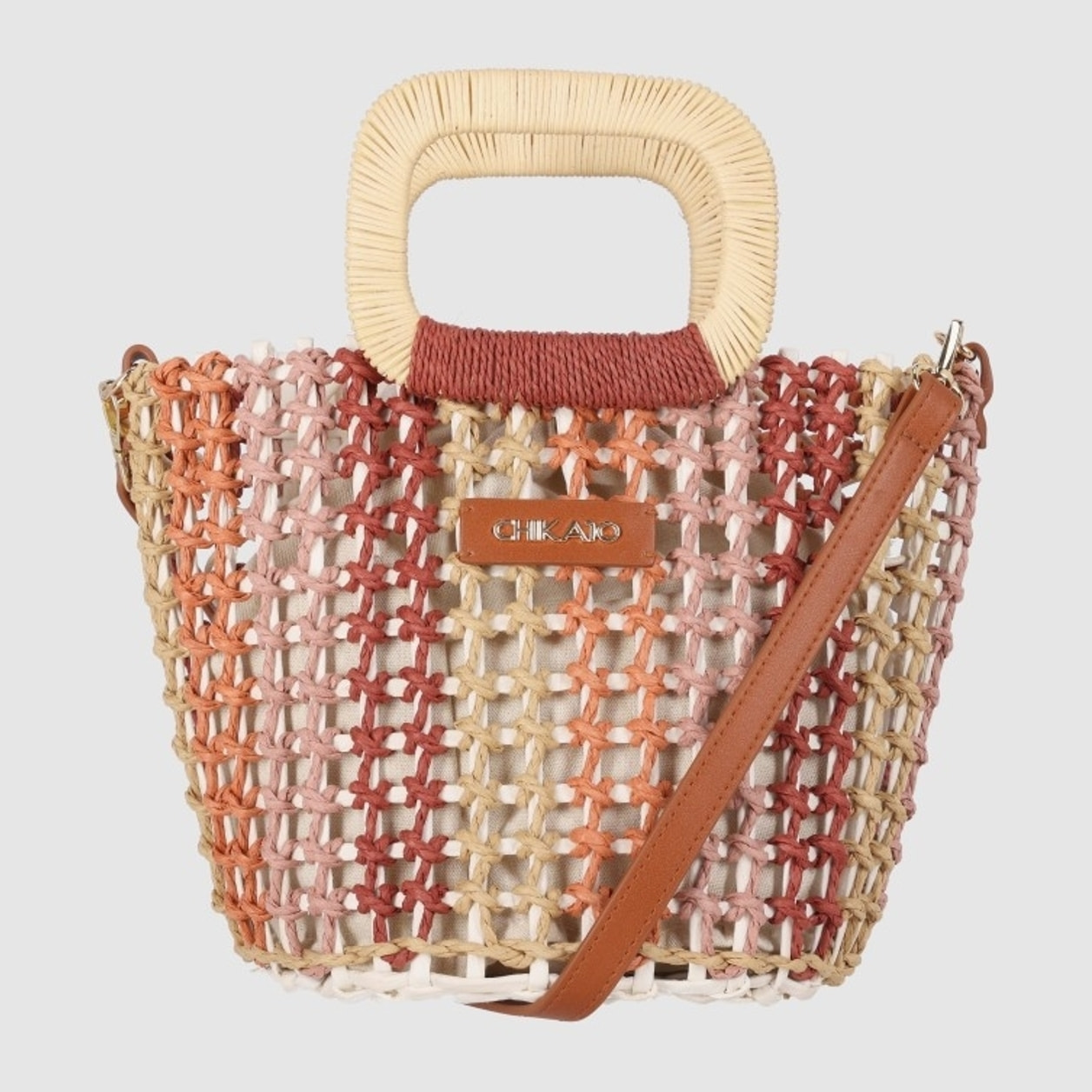 Bolso - Cuero - Medida: 25 cm x 22 cm x 21 cm