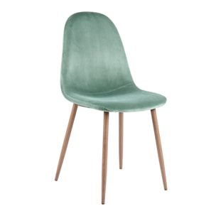 Chaise Fredrik en velours vert d'eau (lot de 2)