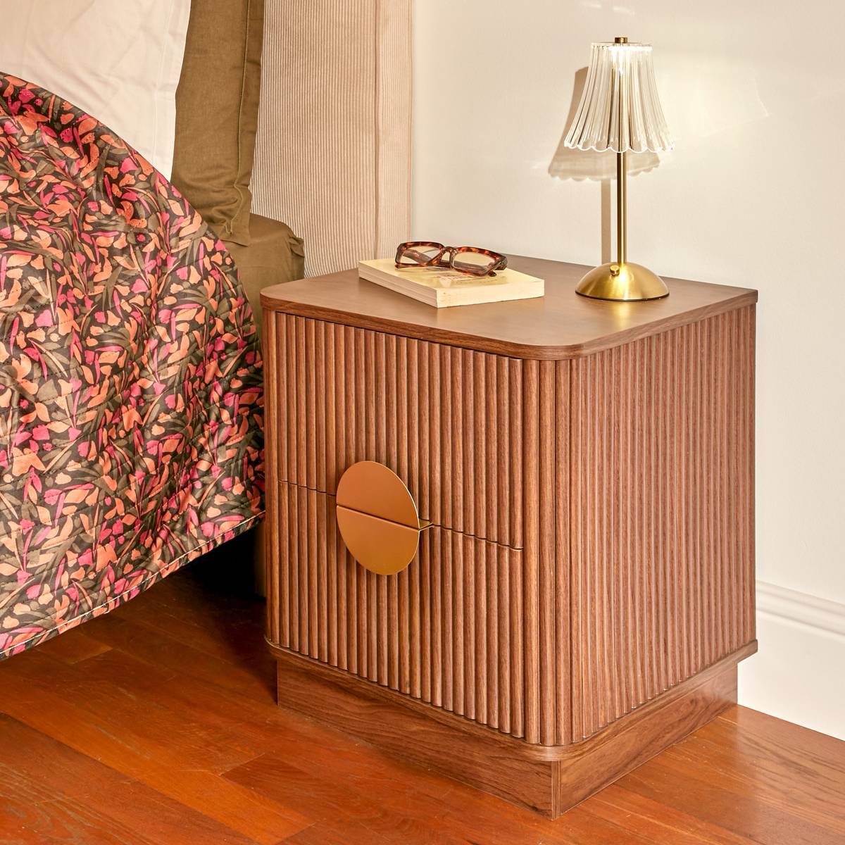 Table de chevet Wany marron 45x40cm