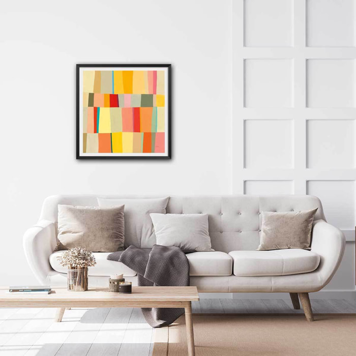 Poster color square Affiche sous cadre noir