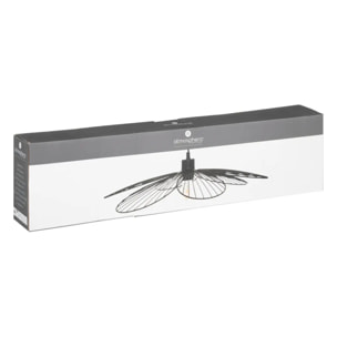 Suspension "Fleur" métal noir D57cm