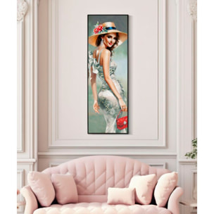 DIPINTO SU TELA LACCATO ELEGANT C/CORNICE -A- CM 52X4,5X152